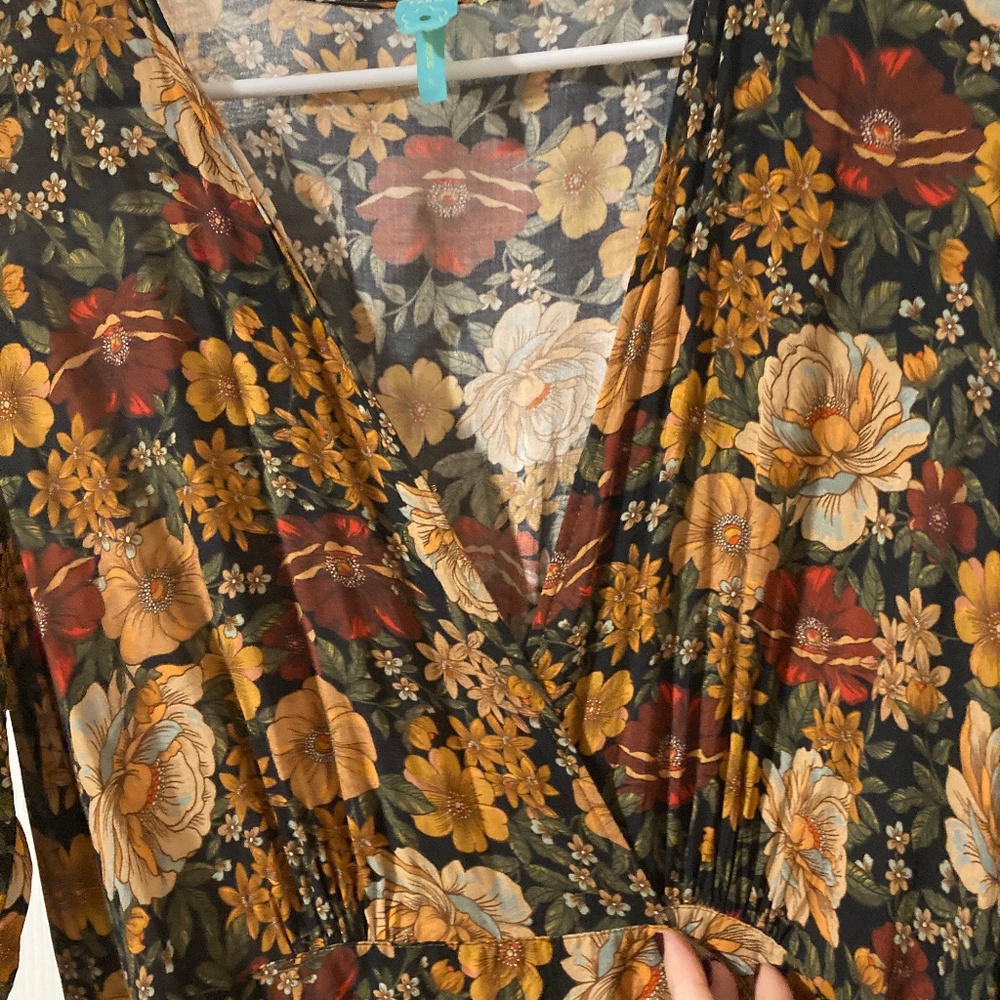 Cottagecore Fall Forest Wrap Dress